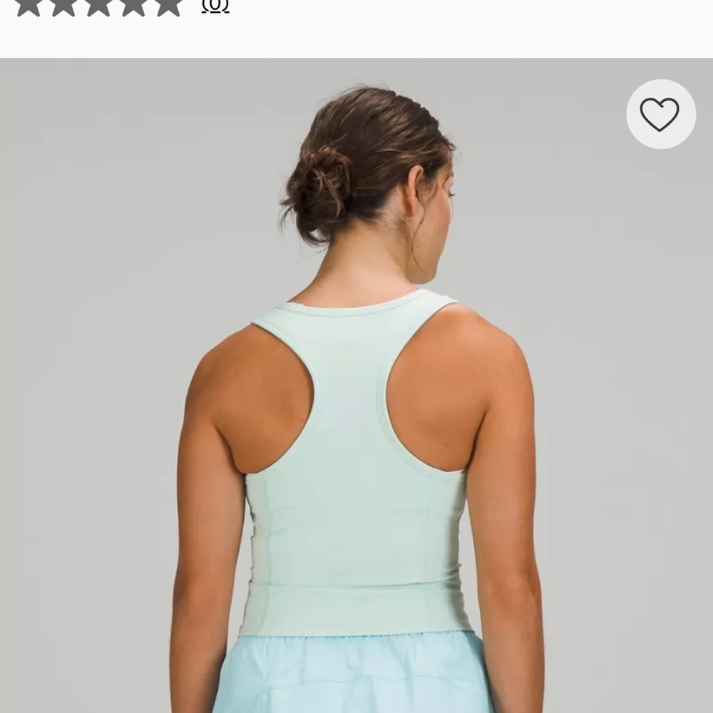 lululemon athletica Women's Nulux Racerback Cropped Run Tank (NISE) NWT - Picture 4 of 4